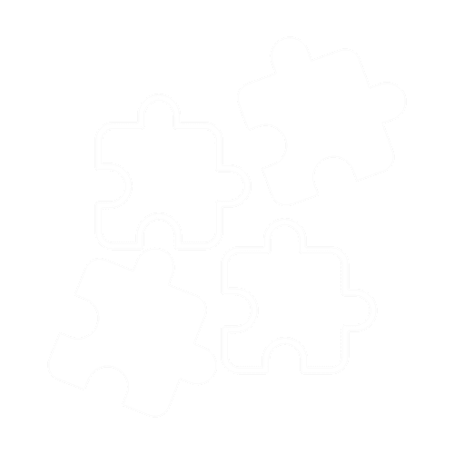 fehér puzzle ikon